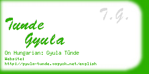 tunde gyula business card